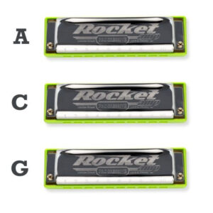 Propack 3 Armónicas Hohner New Rocket Amp C-G-A M2015PP