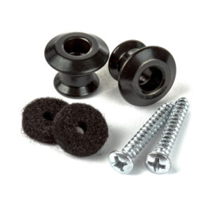 Set Botones Dunlop Straplok Dual Design Negro 2PSLS-033BK