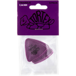 Bolsa 6 Púas Dunlop 431P-114 Tortex Triangle 1.14mm Pickers