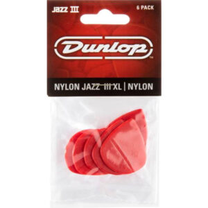 Player´s Pack 6 Púas Dunlop 47P-XLN Nylon Jazz III XL Roja