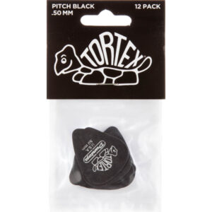 Player´s Pack 12 Púas Dunlop 488P-050 Tortex Pitch Black Std 0.50mm