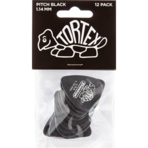 Player´s Pack 12 Púas Dunlop 488P-114 Tortex Pitch Black Std 1.14mm