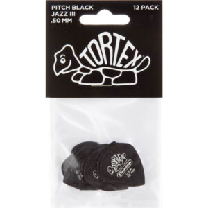Player´s Pack 12 Púas Dunlop 482P-050 Tortex Pitch Black Jazz 0.50mm