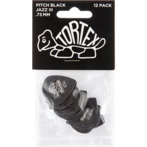 Player´s Pack 12 Púas Dunlop 482P-073 Tortex Pitch Black Jazz 0.73mm