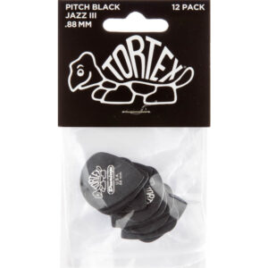 Player´s Pack 12 Púas Dunlop 482P-088 Tortex Pitch Black Jazz 0.88mm