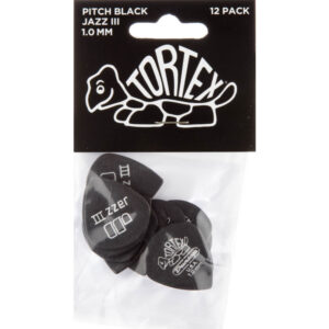 Player´s Pack 12 Púas Dunlop 482P-100 Tortex Pitch Black Jazz 1.00mm