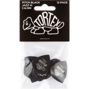 Player´s Pack 12 Púas Dunlop 482P-114 Tortex Pitch Black Jazz 1.14mm