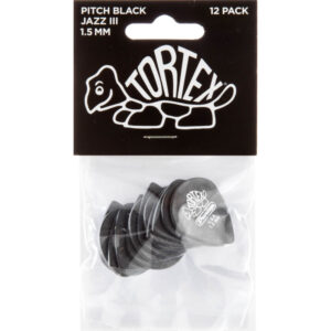 Player´s Pack 12 Púas Dunlop 482P-150 Tortex Pitch Black Jazz 1.50mm