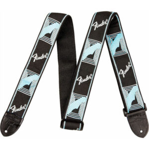 Correa Fender 099-0681-502 Monogrammed Negra/Gris Claro/Azul 2"