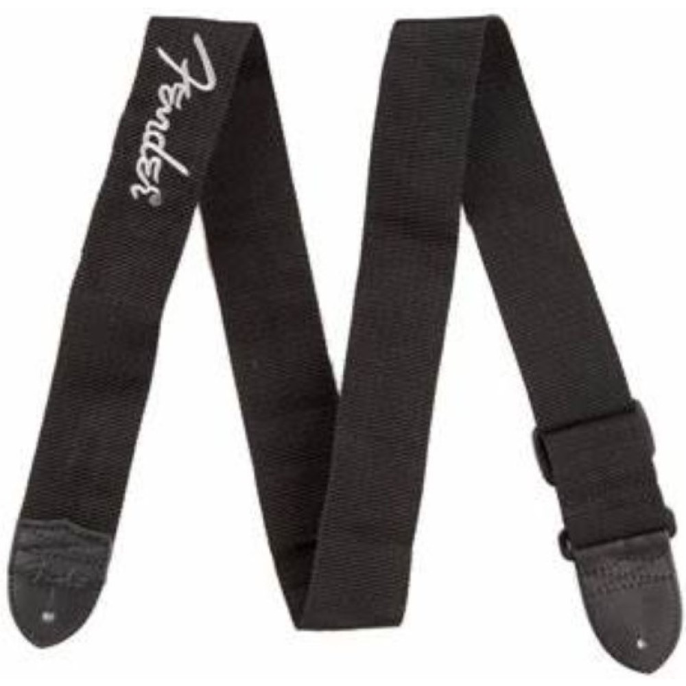 Correa Fender 099-0662-043 Poly Negra Logo Gris