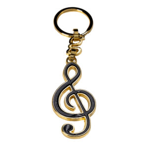 Llavero Clave de Sol Esmalte Negro 350474