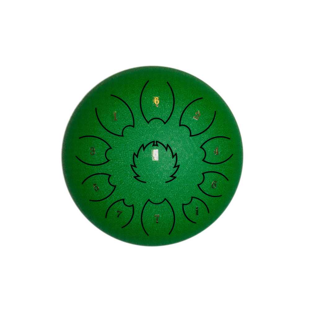 Steel Tongue Drum F-Zone STD811N Verde (8" 11 notas)