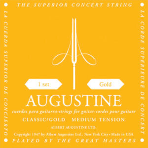 Juego Cuerdas Guitarra Clásica Augustine Oro