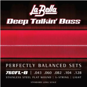 Juego La Bella Bajo 5 Cdas Deep Talkin´ Bass Flatwound 760-FL-B