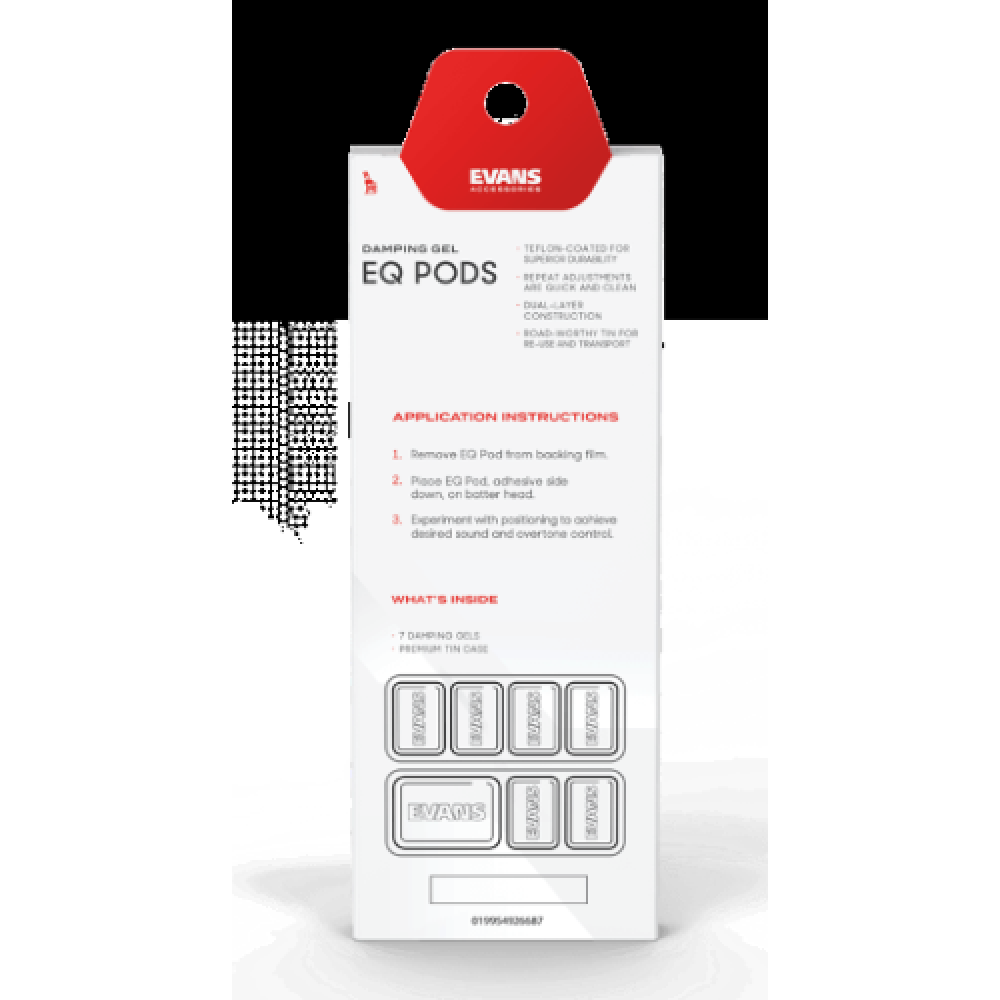 Caja 7 Pastillas Gel Evans EQPODS Drum Damper - Imagen 4