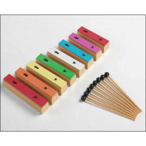 Metalofon Honsuy 8 Barras Individuales Colores 49870