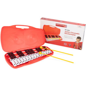 Carrillón Percussion Plus Junior PP920 Rojo 25 Teclas Cromadas/Negras