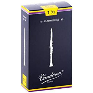 Caja 10 Cañas Clarinete Vandoren Tradicional 1½ caja azul