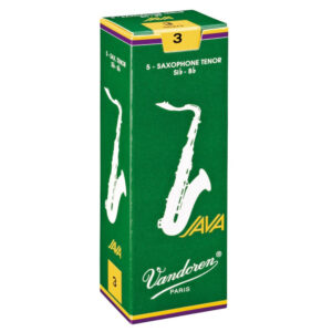 Caja 5 Cañas Saxo Tenor Vandoren Java 3 caja verde