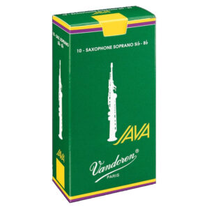 Caja 10 Cañas Saxo Soprano Vandoren Java 2 caja verde