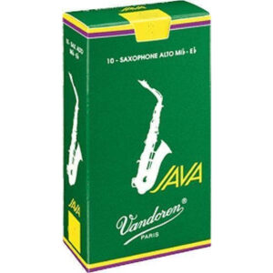 Caja 10 Cañas Saxo Alto Vandoren Java 3½ caja verde