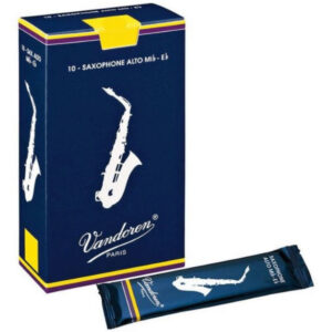 Caja 10 Cañas Saxo Alto Vandoren Tradicional 1½ caja azul