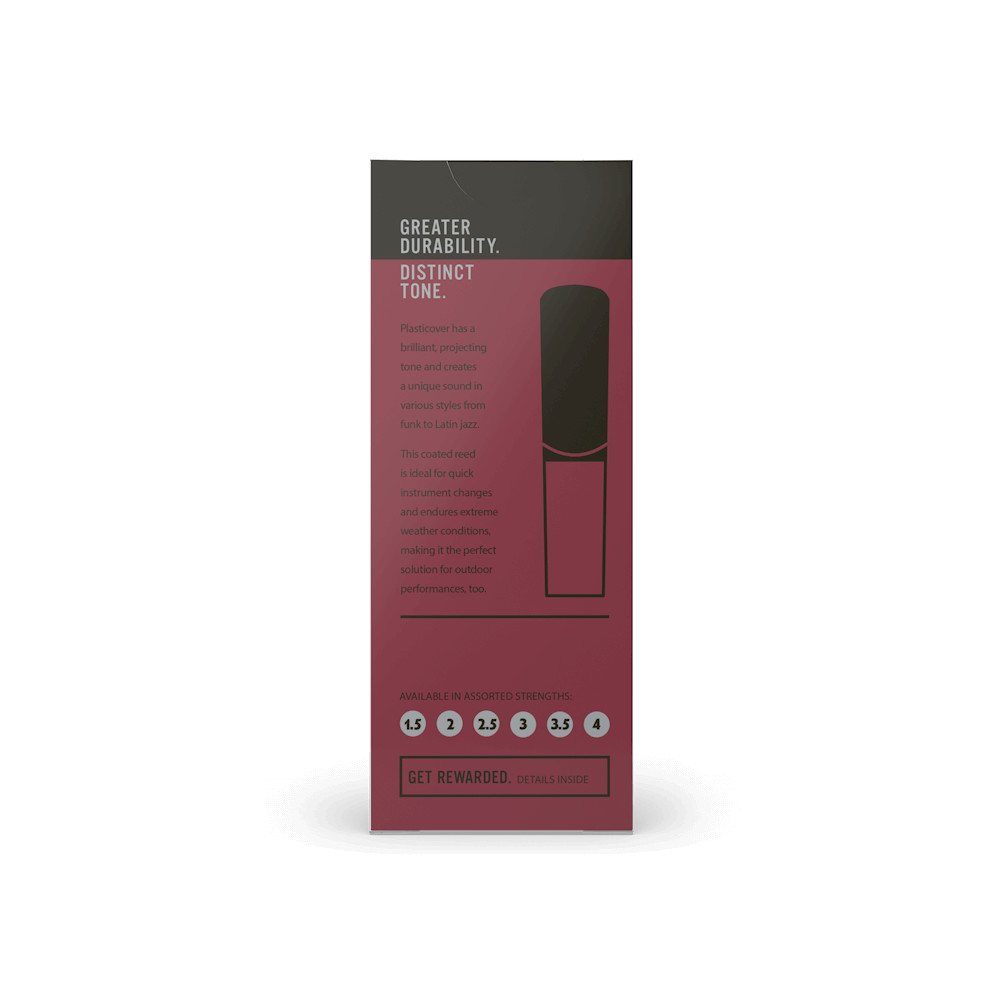 Caja 5 Cañas Saxo Tenor Plasticover by D'Addario 3½ - Imagen 2