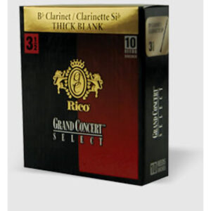 Caja 10 Cañas Clarinete Rico Gran Concert Select Thick Blank 2½