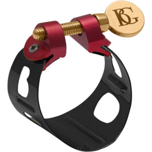 Abrazadera Saxo Soprano BG Dúo Lacada Negro LDSB