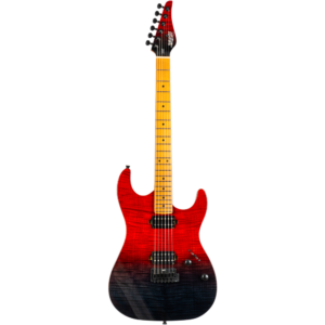 Guitarra Eléctrica Jet JS1000 Vulcano Transparent Red