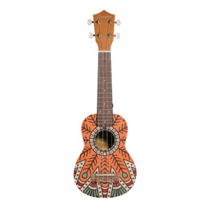 Ukelele Soprano Bamboo B1E-OM Orange Mandala