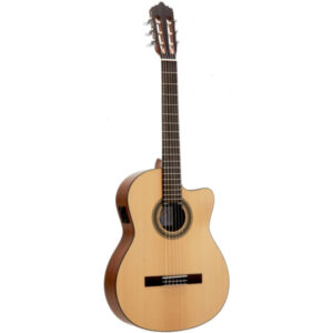 Guitarra Clásica Veelah CCTSE Tapa Abeto Cutaway Electrificada