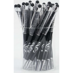 Bolígrafo Stylus Clave de Sol Agifty B-2000 Cristal Negro