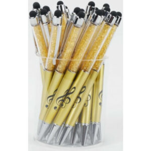 Bolígrafo Stylus Clave de Sol Agifty B-2001 Cristal Dorado