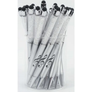 Bolígrafo Stylus Clave De Sol Agifty B-2002 Cristal Plata