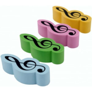 4 Gomas Borrar Clave De Sol Agifty E-1028 Colores Varios