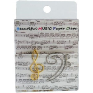 Pack 12 Clips Clave De Sol y Fa Agifty C-1050 Colores 3cm