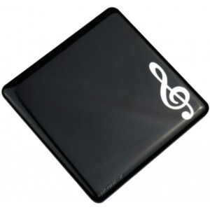 Imán Posavasos Agifty M-1022 Clave de Sol Negra/Plateada