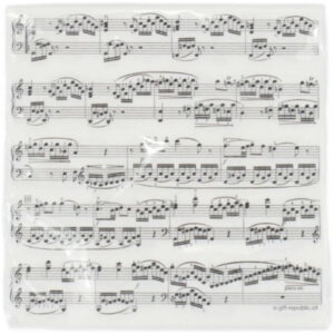 Paquete 20 Servilletas Papel Agifty T-1004 Partituras