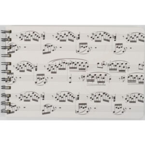 Bloc 1/4 Música Tapa Partituras Agifty N-1031 Blanco Apaisado