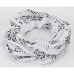 Bufanda Lazo Partituras Agifty S-7003 Blanca