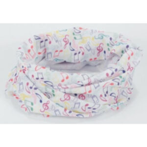 Bufanda Lazo Notas Agifty S-7007 Blanca