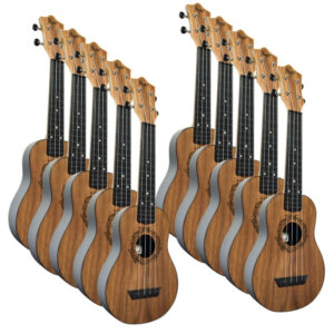 Pack 10 Ukeleles Soprano Flight TUS-50 Travel Salamander