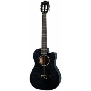 Ukelele Barítono Lanikai LKUQMBKCEB Quilted Maple Electrificado Negro