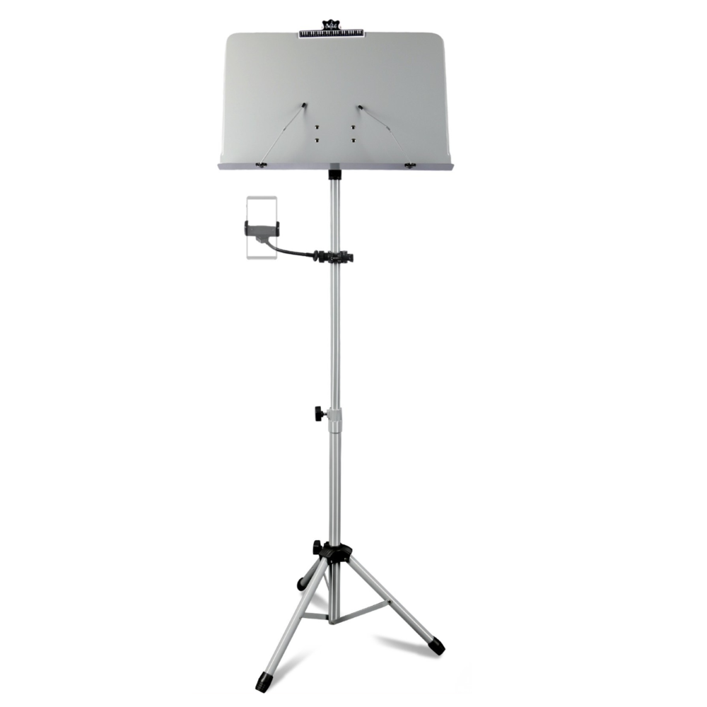 Atril Orquesta TCM MS-533PGY Gris Liso c/soporte para movil