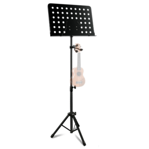 Atril Orquesta TCM MS-533UBK Negro Perforado c/soporte ukelele