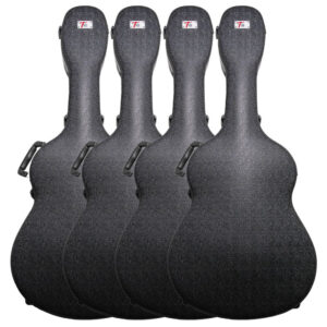 Caja 4 Estuches Guitarra Clásica ABS TCM Modelo TCM-B1 Negro