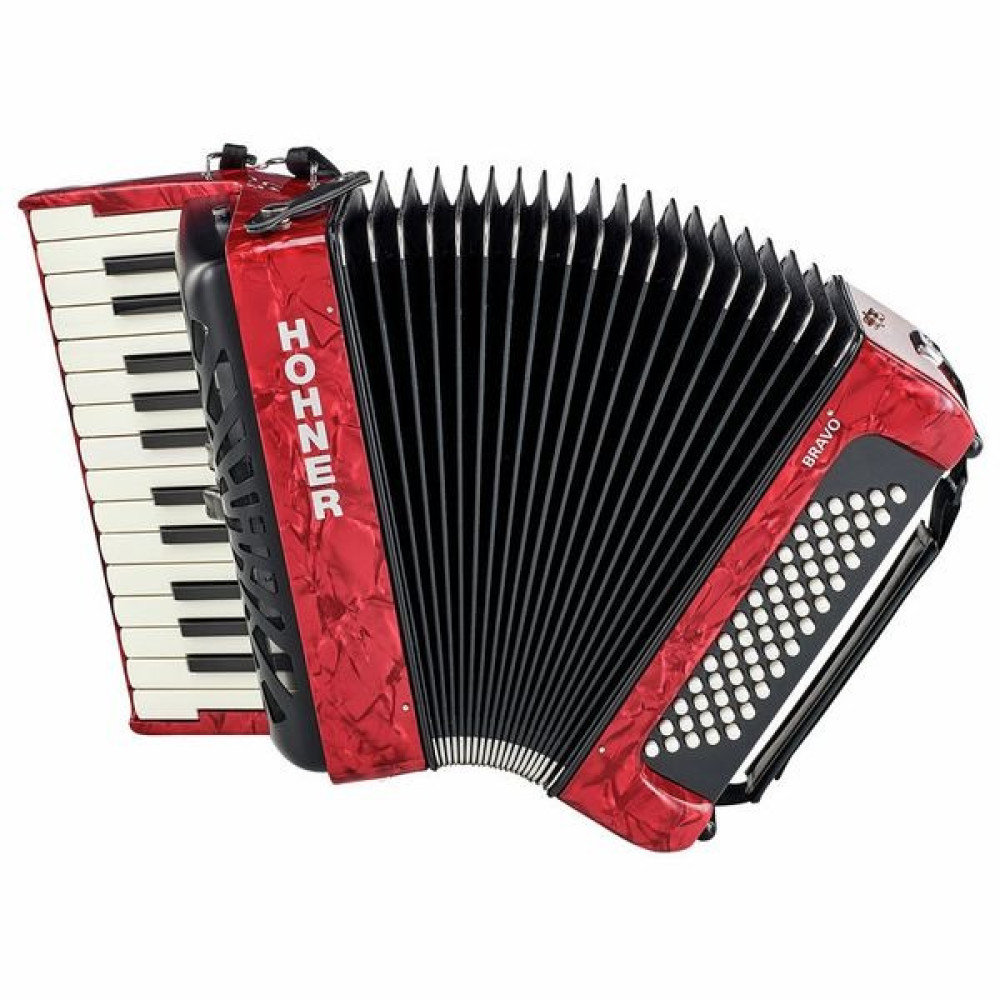 Acordeón Hohner Bravo II 60 A16972 Rojo