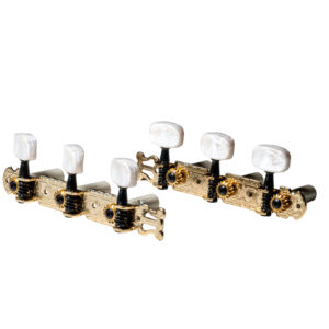 Clavijero Luthier Clásica JC88 Dorado combinado Negro con Lira (DJ216)
