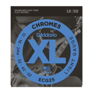 Juego Cuerdas Entorchado Plano Guitarra Eléctrica D'Addario ECG-25 12